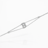 0.11ct - Letter Bracelet “B” – 18K White Gold