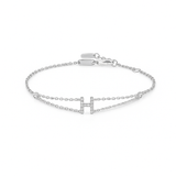 0.10ct - Letter Bracelet “H” – 18K White Gold
