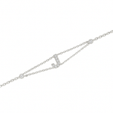 0.08ct - Letter Bracelet “J” – 18K White Gold