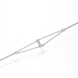 0.08ct - Letter Bracelet “L” – 18K White Gold
