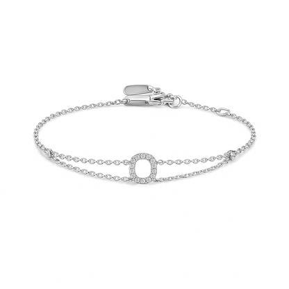 Letter Bracelet “O” – 18K White Gold