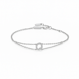 0.11ct - Letter Bracelet “Q” – 18K White Gold