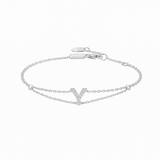 0.9ct - Letter Bracelet “Y” – 18K White Gold