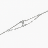 0.1ct - Letter Bracelet “Z” – 18K White Gold
