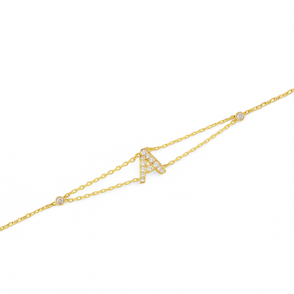 Letter Bracelet “A” – 18K Yellow Gold