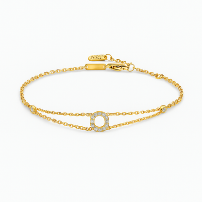 Letter Bracelet “O” – 18K Yellow Gold