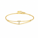 0.1ct - Letter Bracelet “T” – 18K Yellow Gold