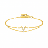 0.9ct - Letter Bracelet “Y” – 18K Yellow Gold