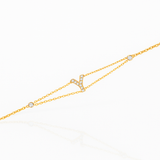 0.9ct - Letter Bracelet “Y” – 18K Yellow Gold