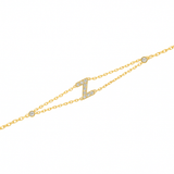 0.1ct - Letter Bracelet “Z” – 18K Yellow Gold