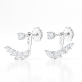 0.35ct Marquise Angel Wings Diamond Slider Earrings White Gold