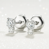 0.35cts Mini Duo Diamond Earrings - 18K White Gold