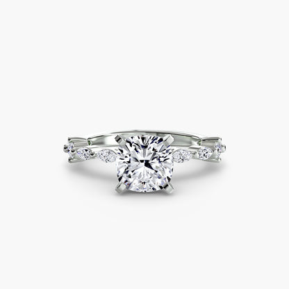 Solitaire with Eternity Pavé