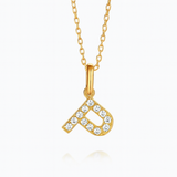 0.16ct - P Letter Pendant – 18k Yellow Gold
