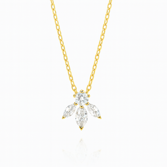 0.62ct - Pixie Wing Diamond Pendant – 18k Yellow Gold