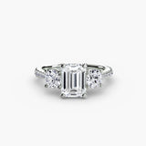 Three-Stone with Pavé Band