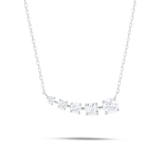 0.43ct - Round Diamond Wing Pendant in 18k White Gold