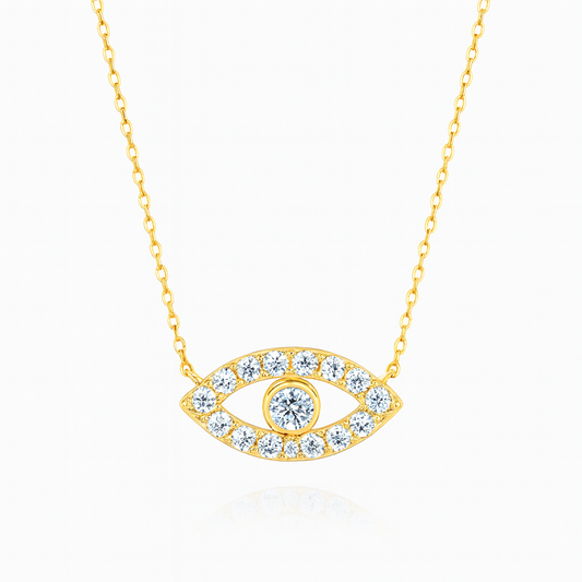 0.5ct - Round Evil Eye Diamond Pendant – Yellow Gold