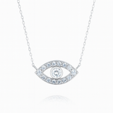 0.5ct - Round Evil Eye Diamond Pendant – White Gold