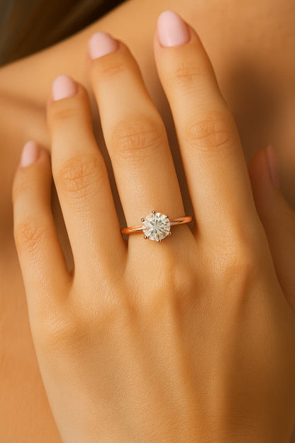 2.00 Carat Lab-Grown Solitaire Engagement Ring – Round Brilliant Diamond