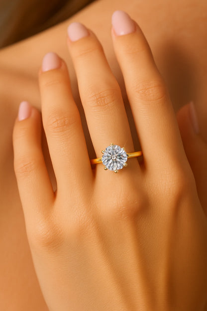 2.5 Carat Lab-Grown Solitaire Engagement Ring – Round Brilliant Diamond