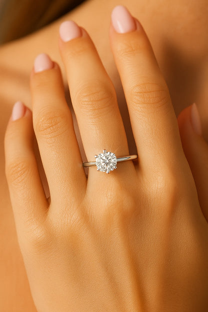2.5 Carat Lab-Grown Solitaire Engagement Ring – Round Brilliant Diamond