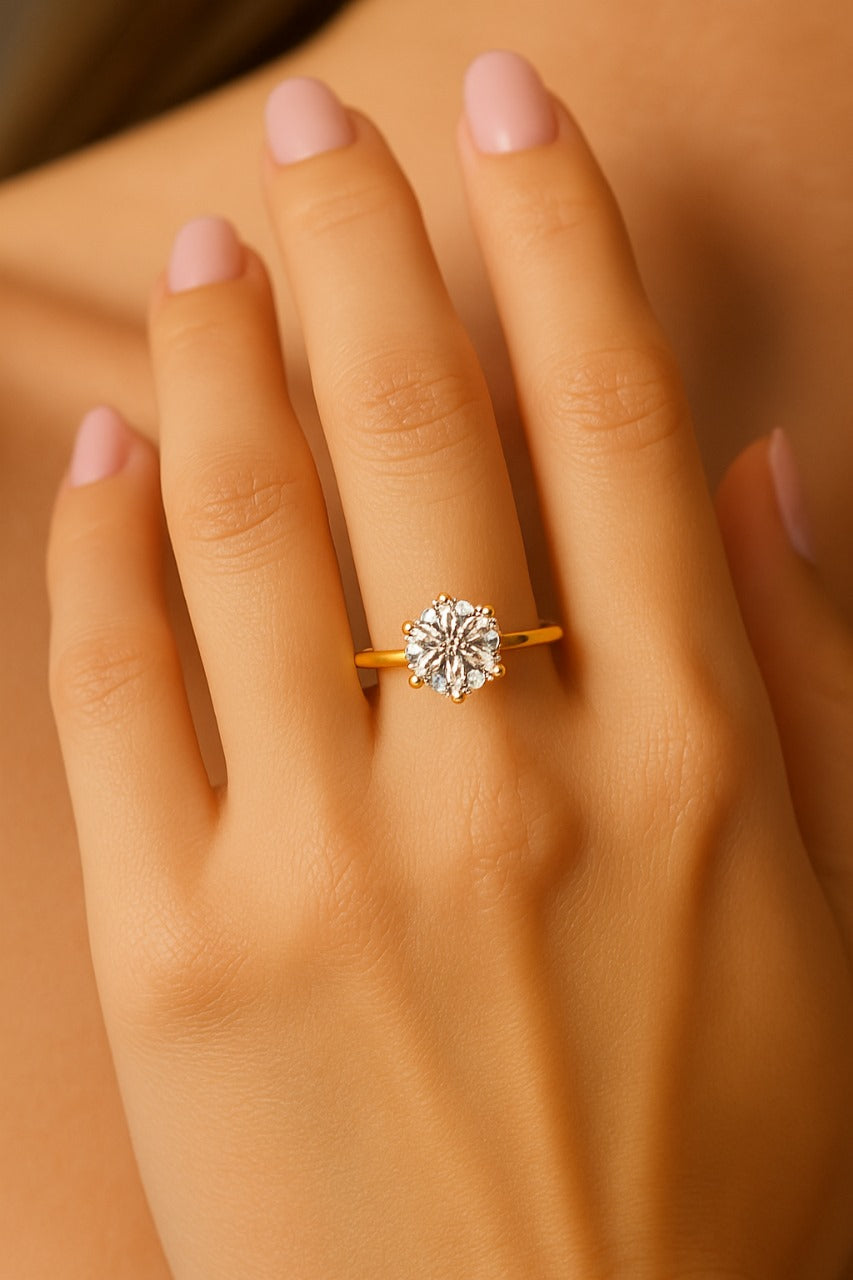 1.5 Carat Lab-Grown Round Diamond Solitaire Engagement Ring
