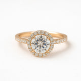 1 Carat Lab-Grown Halo Engagement Ring – Round Brilliant Diamond