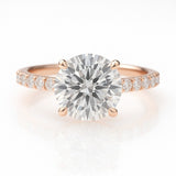 2 Carat Lab-Grown Diamond Band Engagement Ring – Round Cut