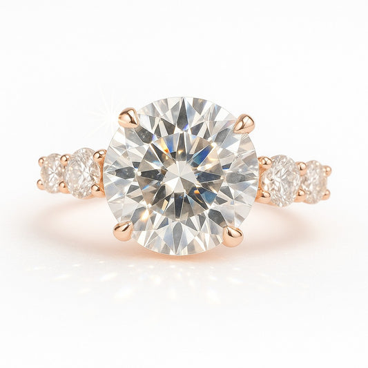 3 Carat Lab-Grown Round Diamond Engagement Ring