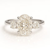 1 Carat Lab-Grown Trilogy Engagement Ring with Oval Diamond