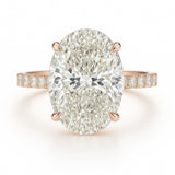 5 Carat Lab-Grown Diamond Band Engagement Ring – Oval Cut