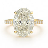 5 Carat Lab-Grown Diamond Band Engagement Ring – Oval Cut