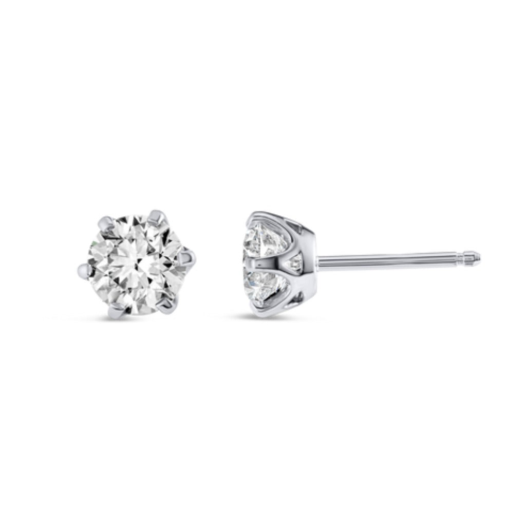 0.5ct Each Marquise Lab-Grown Diamond Stud Earrings - 18k White Gold