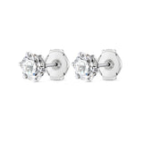 0.5ct Each Marquise Lab-Grown Diamond Stud Earrings - 18k White Gold