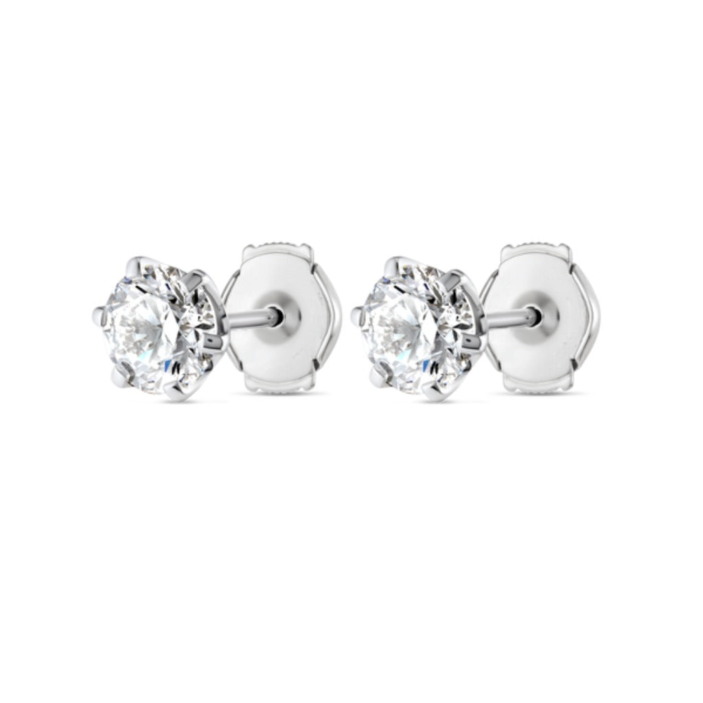 0.5ct Each Marquise Lab-Grown Diamond Stud Earrings - 18k White Gold