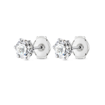 0.5ct Each Marquise Lab-Grown Diamond Stud Earrings - 18k White Gold