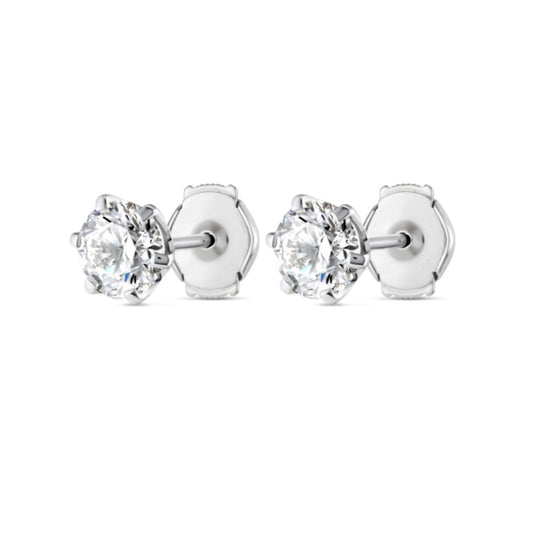 0.5ct Each Marquise Lab-Grown Diamond Stud Earrings - 18k White Gold