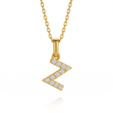 0.15ct - Z Letter Pendant – 18k Yellow Gold