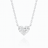 0.30ct - The Petite Heart Pendant | 0.3ct Lab Diamond | 18k White Gold